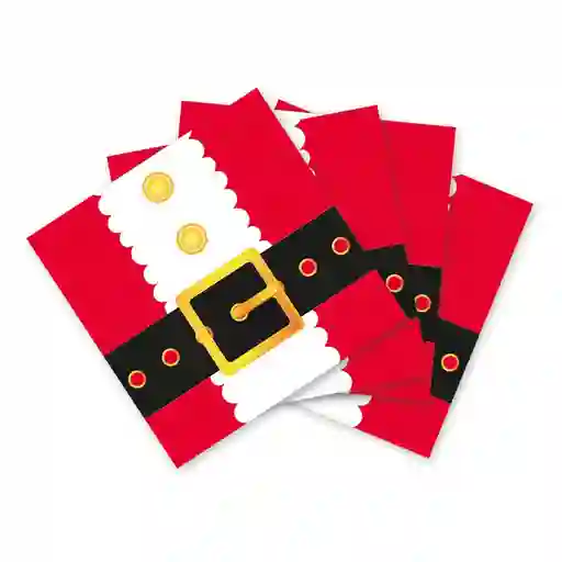 Servilleta Navidad Rojo Blanco Negro Verde 25 X 25 Cm Paq X 16 Sempertex