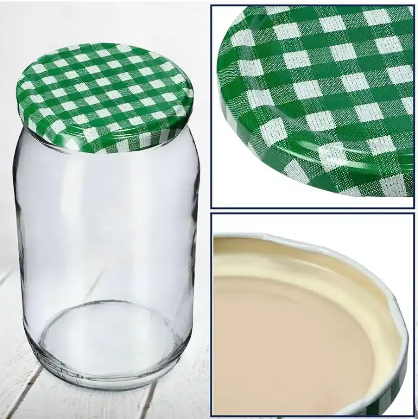 Envase De Almacenamiento Vidrio Estilo Rústico,frasco De Vidrio Para Conservas,frasco Para Mermeladas Y Encurtidos,recipiente Hermético Para Despensa.