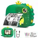 Cámara Instantánea Impresora Fotos Infantil 1080p Dinosaurio