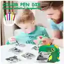 Cámara Instantánea Impresora Fotos Infantil 1080p Dinosaurio