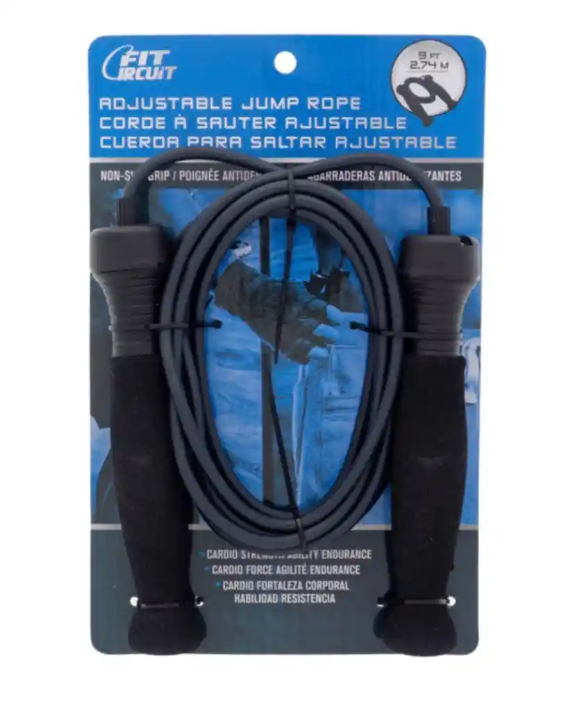 Cuerda Para Saltar Ajustable 9 Ft / 2.74 M Cardio,lazo De Salto Profesional Con Agarraderas Antideslizantes, Cuerda De Velocidad Ajustable