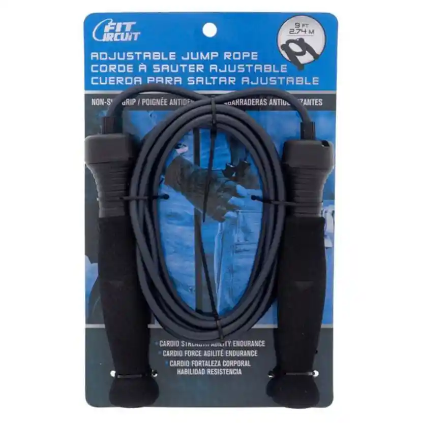 Cuerda Para Saltar Ajustable 9 Ft / 2.74 M Cardio,lazo De Salto Profesional Con Agarraderas Antideslizantes, Cuerda De Velocidad Ajustable