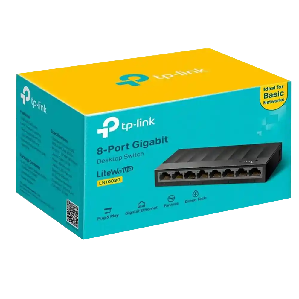 Switch Tp-link Ls1008g De 8 Puertos Gigabit 10/100/1000