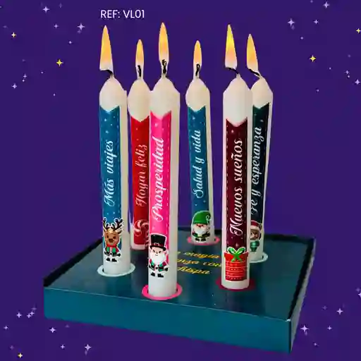Velas Con Deseos Navideñas