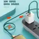 Cable De Carga Rápida 30w 2 Metros Reforzado Trenzado Tipo C