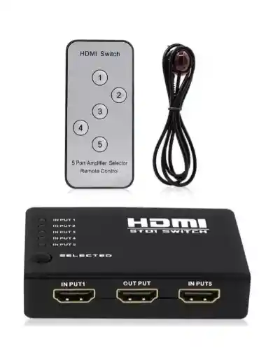 Conmutador Hdmi 5x1 Switch 3d 1080p Uhd Full Hd