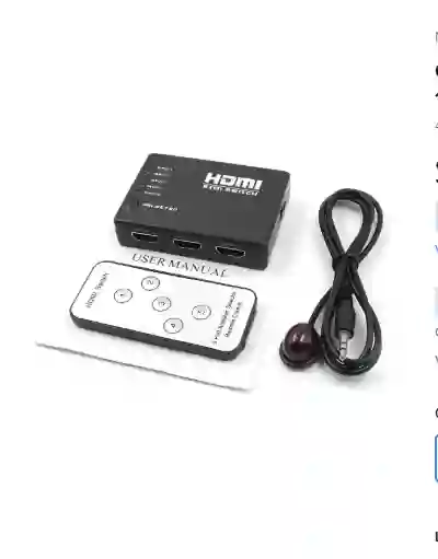 Conmutador Hdmi 5x1 Switch 3d 1080p Uhd Full Hd