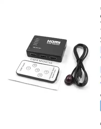 Conmutador Hdmi 5x1 Switch 3d 1080p Uhd Full Hd