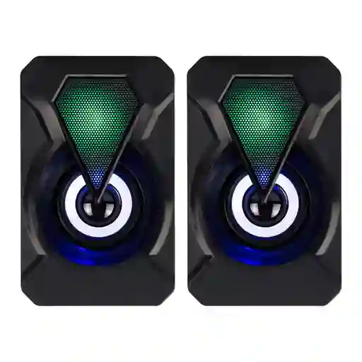 Speakers Parlantes Solo Usb + Tipo C Rgb Para Pc