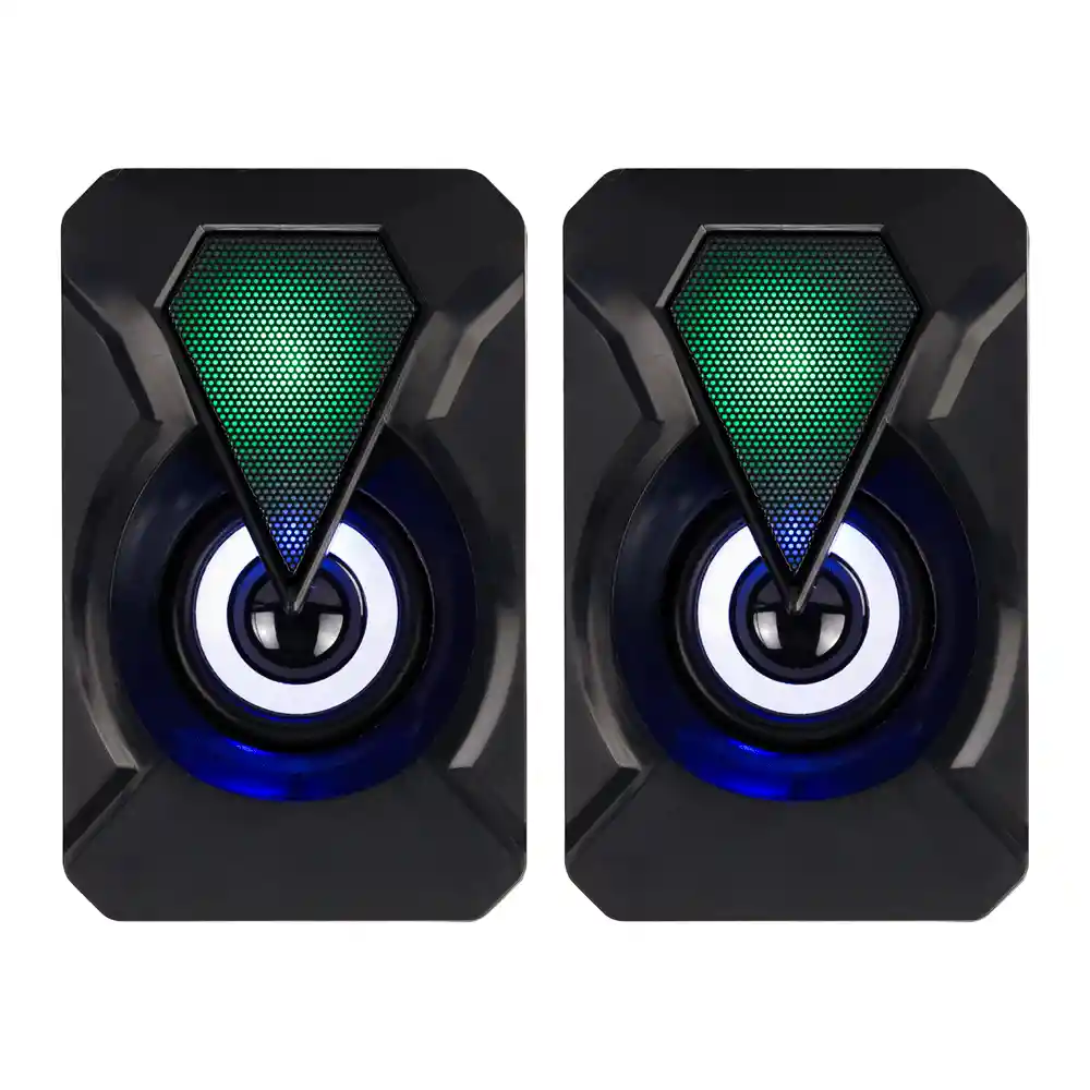 Speakers Parlantes Solo Usb + Tipo C Rgb Para Pc