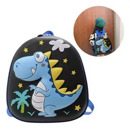 Maleta Morral Escolar Infantil 3d Colegio Jardín Dinosaurio Azul Dinosaurio