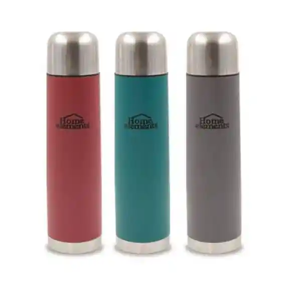 Termo Acero Inox Doble Pared De 1 Litro Tamaño Personal Home Elements