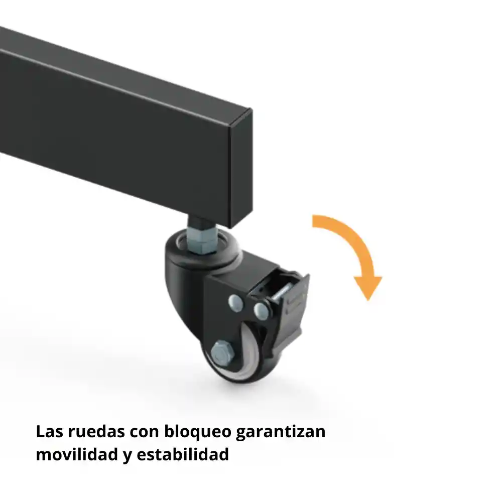 Soporte Móvil Con Ruedas Para Tv De 37'' A 70'' Techgo Spr-6404 Hasta 70kg + 2 Repisas