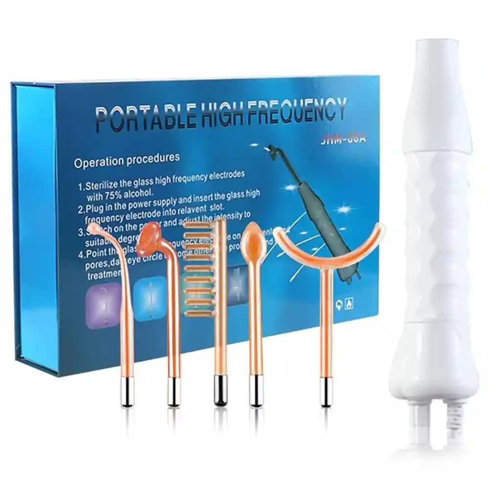 Masajeador De Alta Frecuencia 5 Electrodos Facial Y Corporal