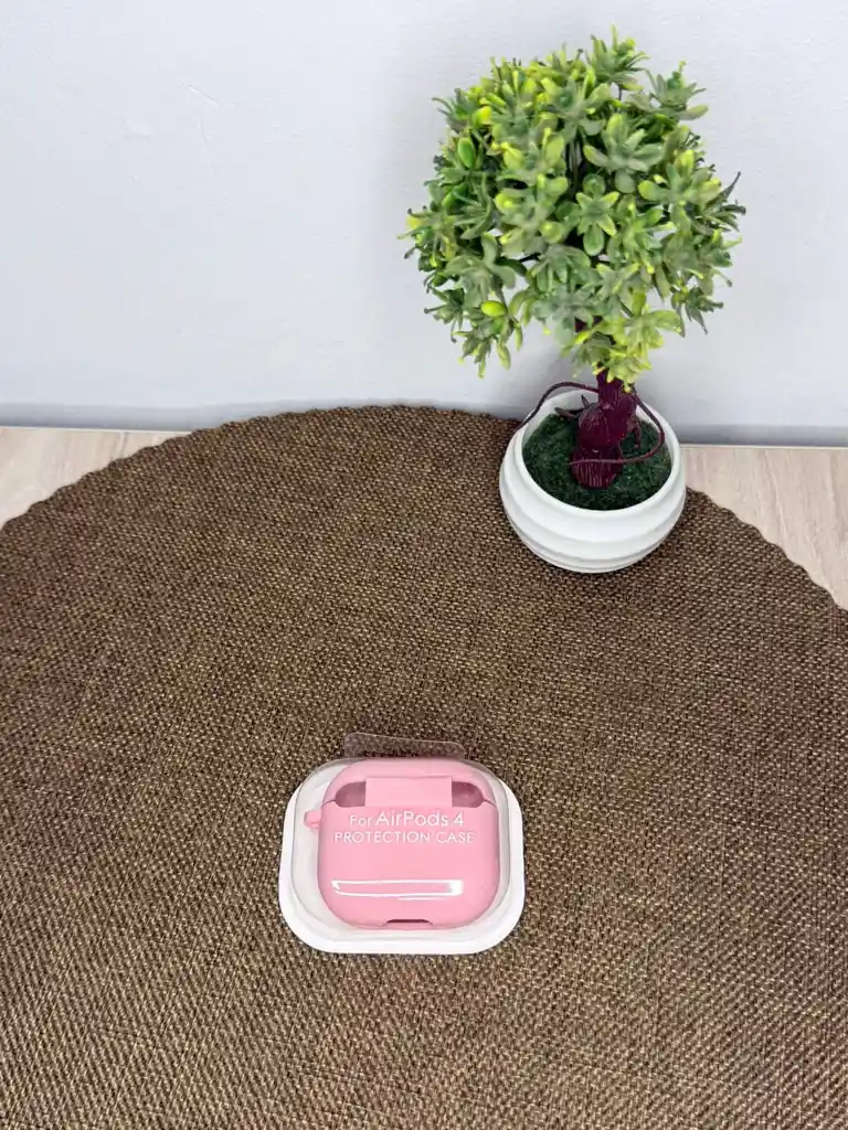 Forro Aipods 4 / Silicona Rosa / Proteccion