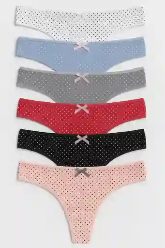 Dos Panty Hilo Algodon Surtidos Talla M