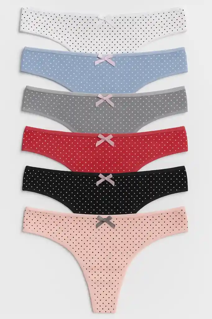 Dos Panty Hilo Algodon Surtidos Talla M