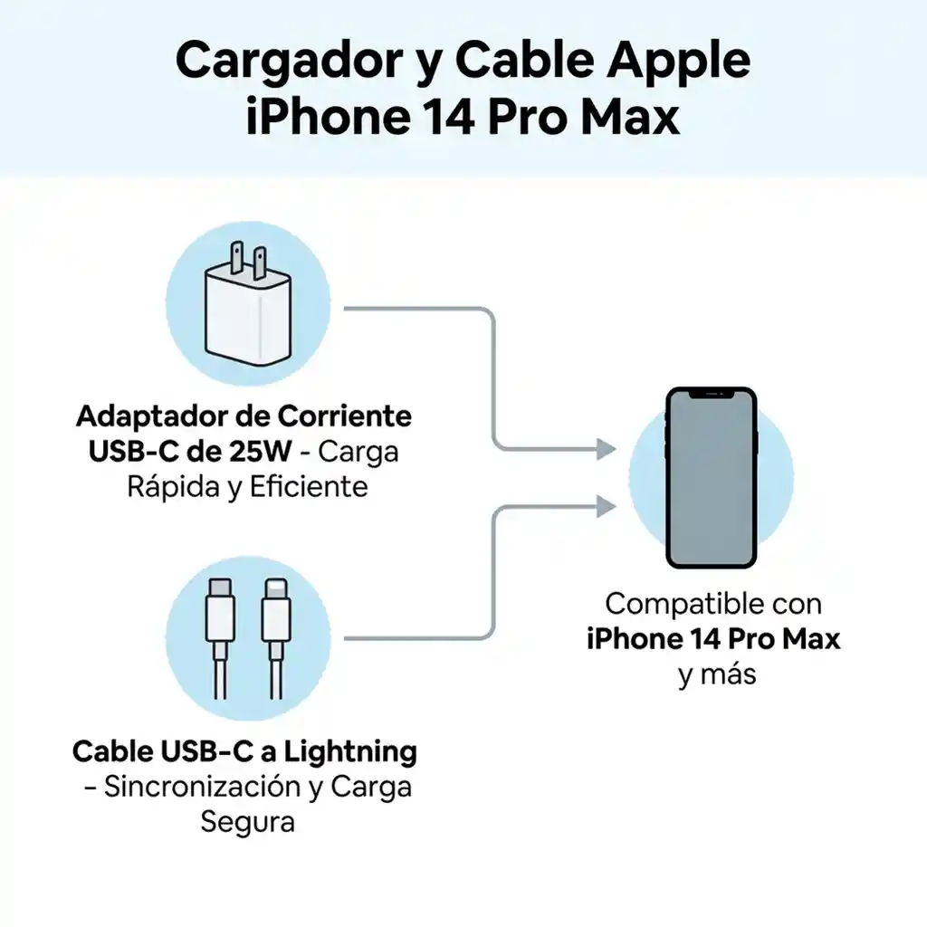 Cargador Iphone 25w Carga Rápida A Domicilio