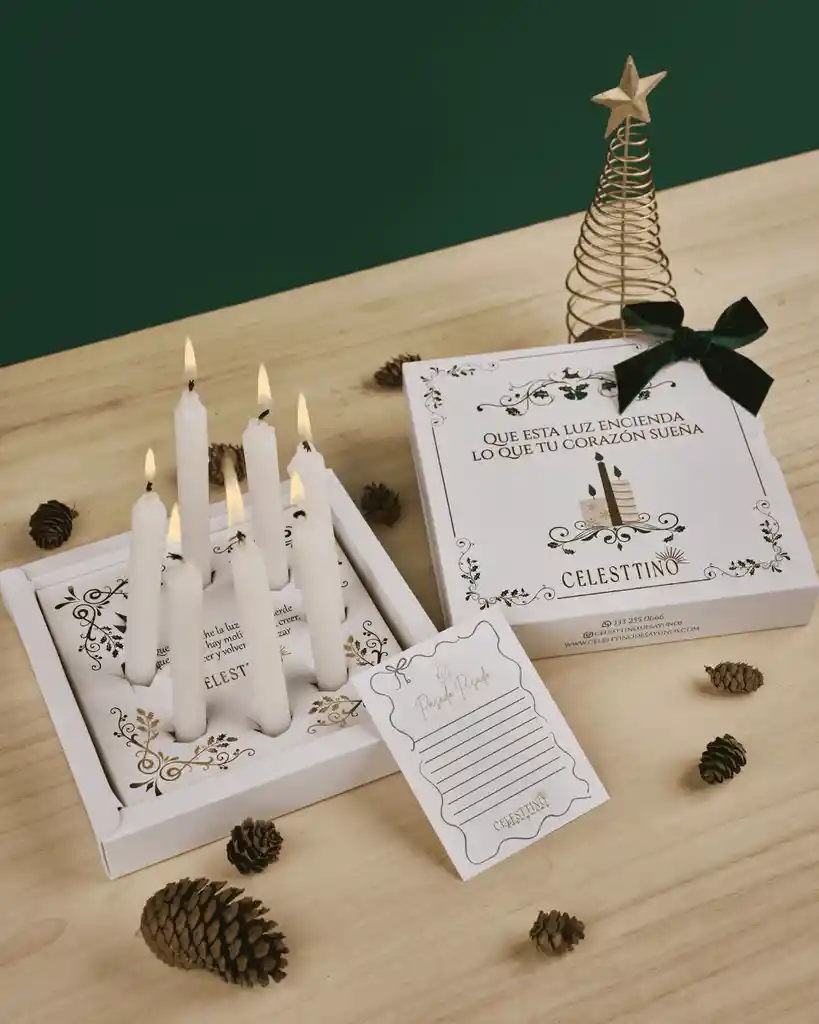 Kit De Velas Para El 7 De Diciembre Con Cajita Especial
