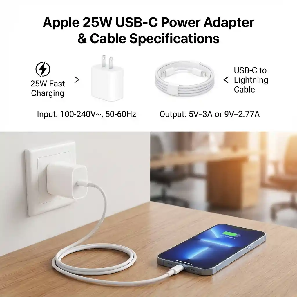 Cargador Completo Iphone 20w - Adaptador + Cable Tipo C A Lightning