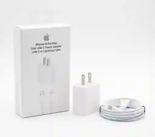 Cargador Completo Iphone 20w - Adaptador + Cable Tipo C A Lightning