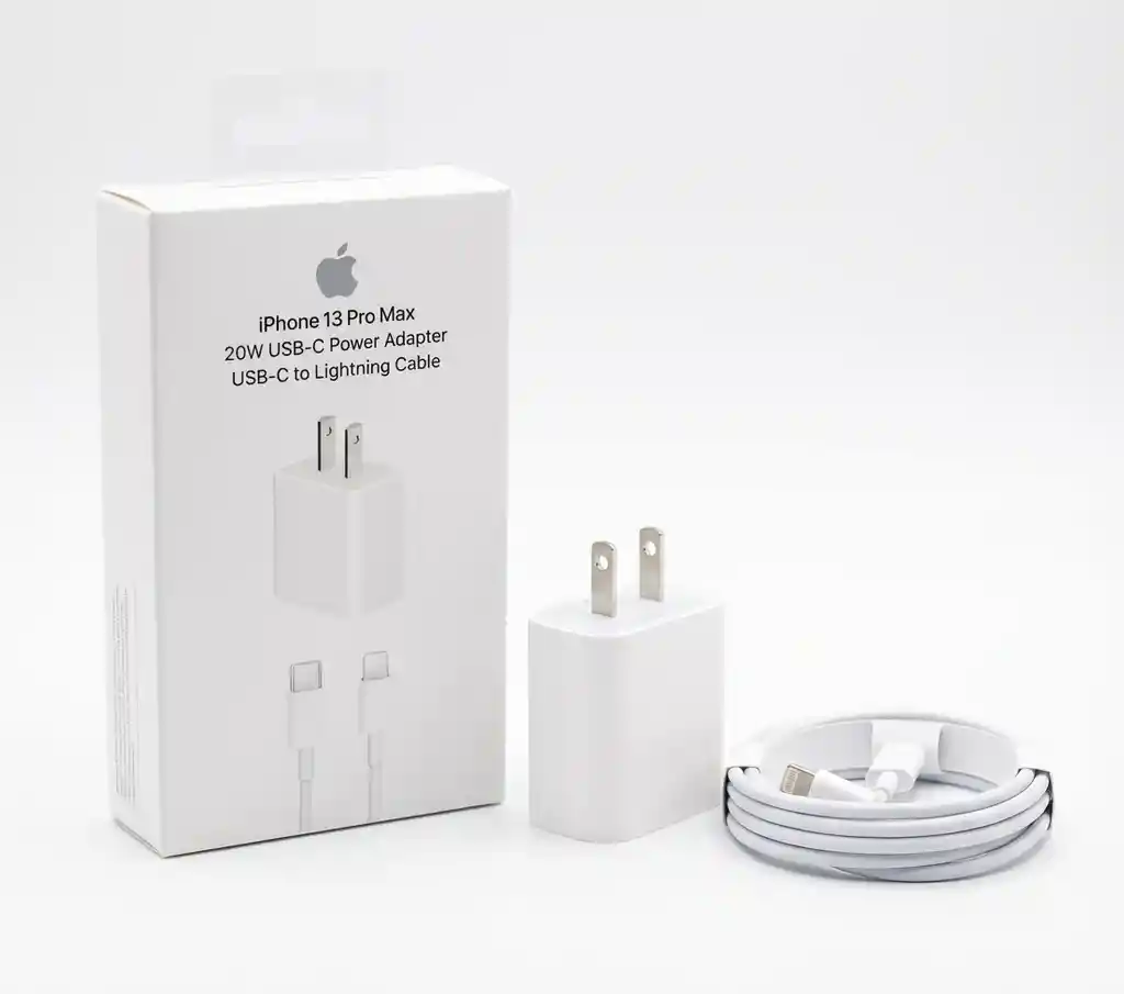Cargador Completo Iphone 20w - Adaptador + Cable Tipo C A Lightning