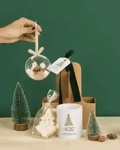 Kit Navideño Mug Y Chocolate Con Galleta Y Masmelos