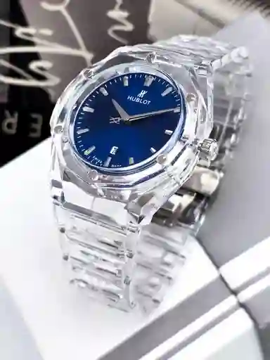 Reloj Hublot Manilla De Pasta Azul Rey