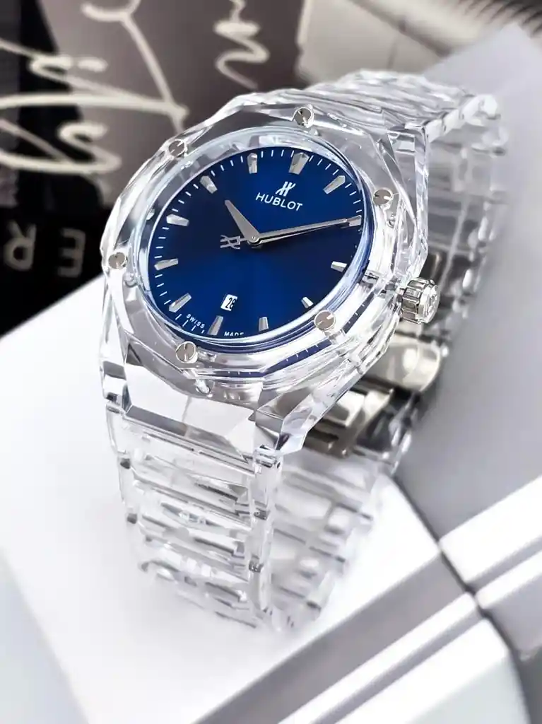 Reloj Hublot Manilla De Pasta Azul Rey