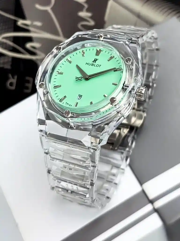 Reloj Hublot Manilla De Pasta Menta