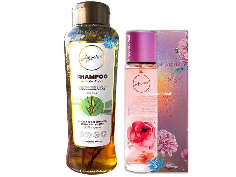 Shampoo De Romero Y Perfume De Rosas Anyeluz