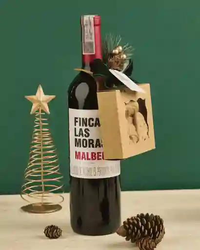 Regalo Navideño Con Vino Finca Las Moras Y Galletas Decoradas