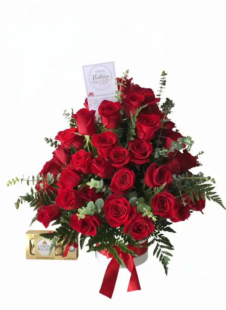 Caja De 70 Rosas