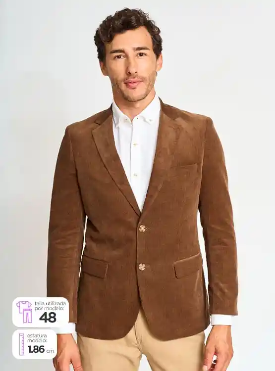 Blazer Kenneth Stevens Cotelé Cor W25 Cafe 54