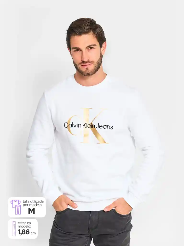 Calvin Klein -poleron Ck 40gc200 I25 Blanco L