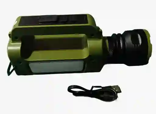 Linterna Recargable Plástica Luz De Emergencia Carga Solar