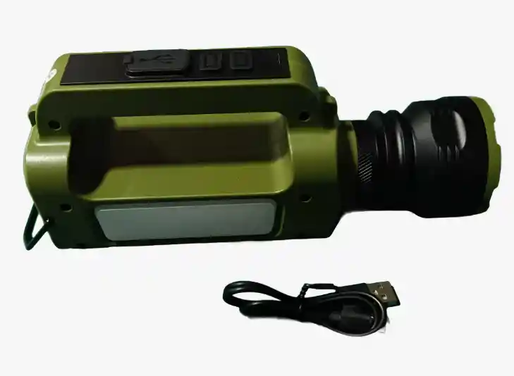 Linterna Recargable Plástica Luz De Emergencia Carga Solar