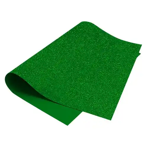 Foamy Escarchado Medio Pliego Color Verde