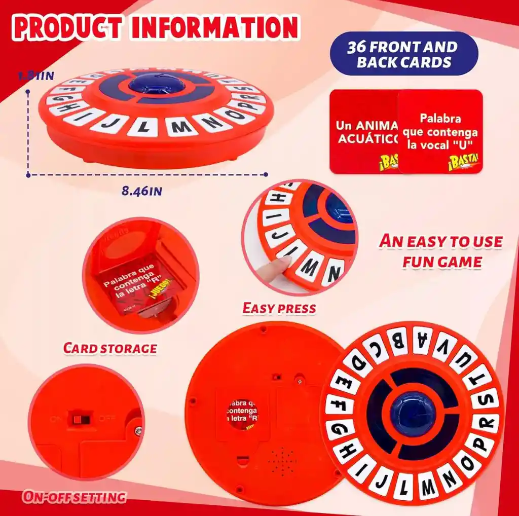 Juego Basta De Mesa Agilidad Mental Luz Musical