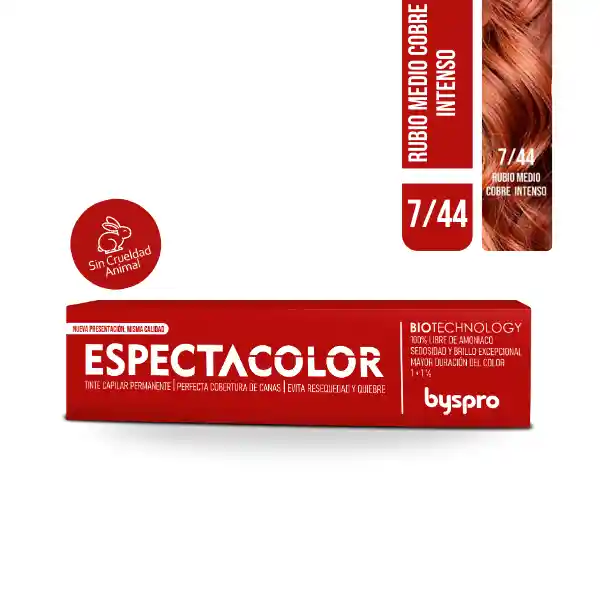 Tinte (7/44) Rubio Medio Cobre Intenso