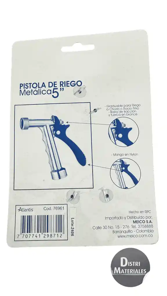 Pistola Riego Metalica