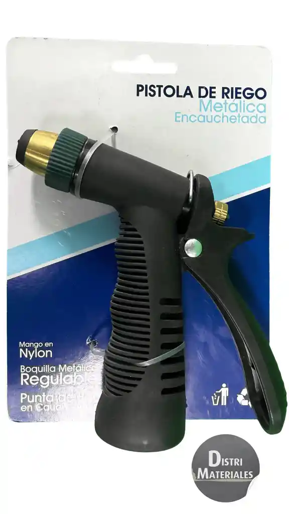 Pistola Riego Profesional Encauchetada Punta Bronce