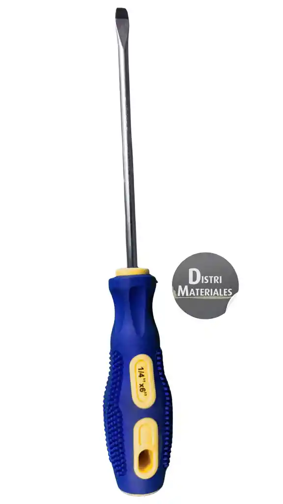 Destornillador 6" X 1/4" Pala Mango Plastico