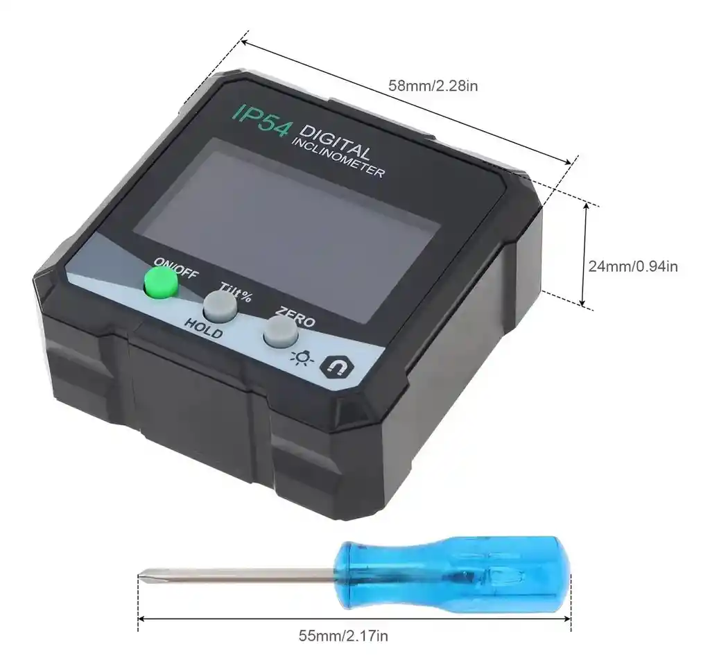 Inclinometro Medidor De Angulo Nivel Angulo Digital Ip54