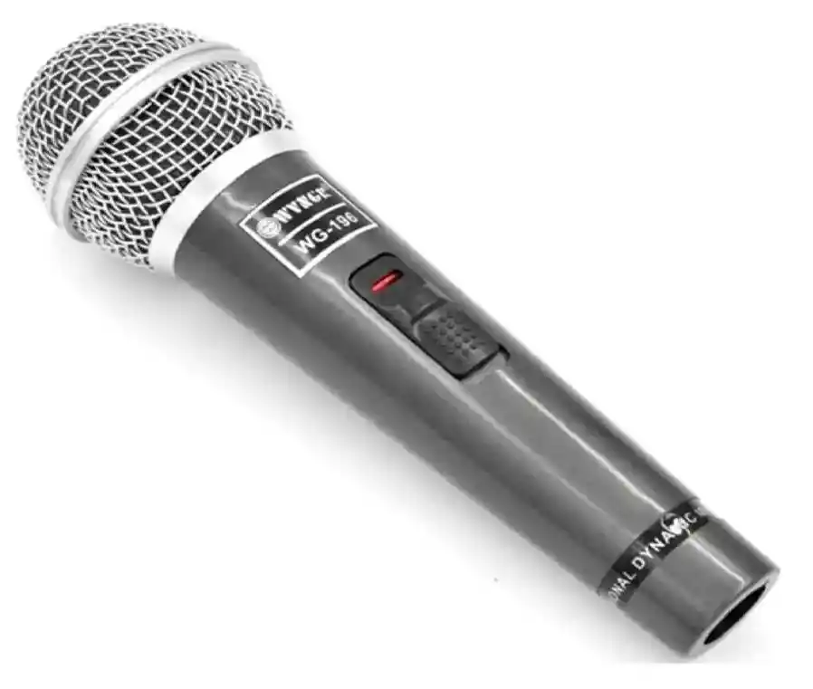 Micrófono Wvngr Alámbrico Wg-196 Con Cable Plug 6.3mm Gris