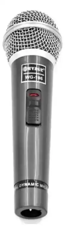 Micrófono Wvngr Alámbrico Wg-196 Con Cable Plug 6.3mm Gris