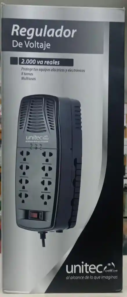 Regulador De Energia 2000va Reales 8 Tomas