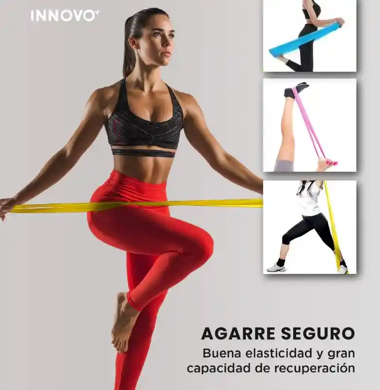 Banda Elástica De Estiramiento 150 Cm Rehabilitacion Yoga Amarillo