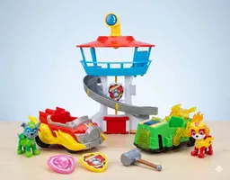 Torre Juguete Paw Patrol Juguete + 2 Carros Y 2 Perritos
