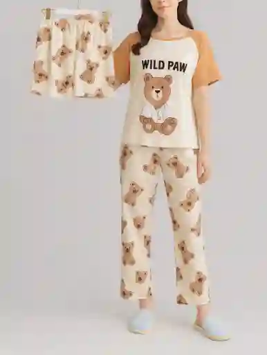 Conjunto Pijama Teddy – De 3 Piezas